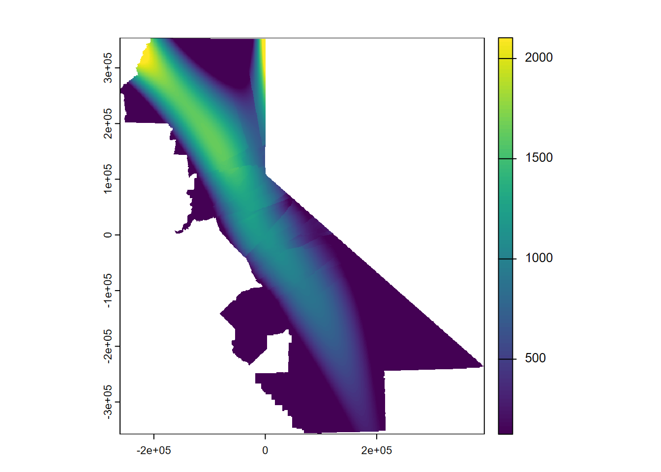 Third order local polynomial, precipitation