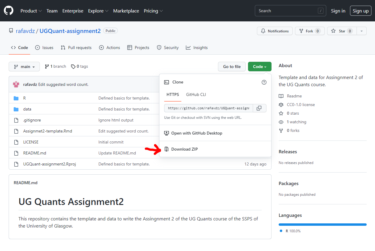 Downlowad ZIP from GitHub.
