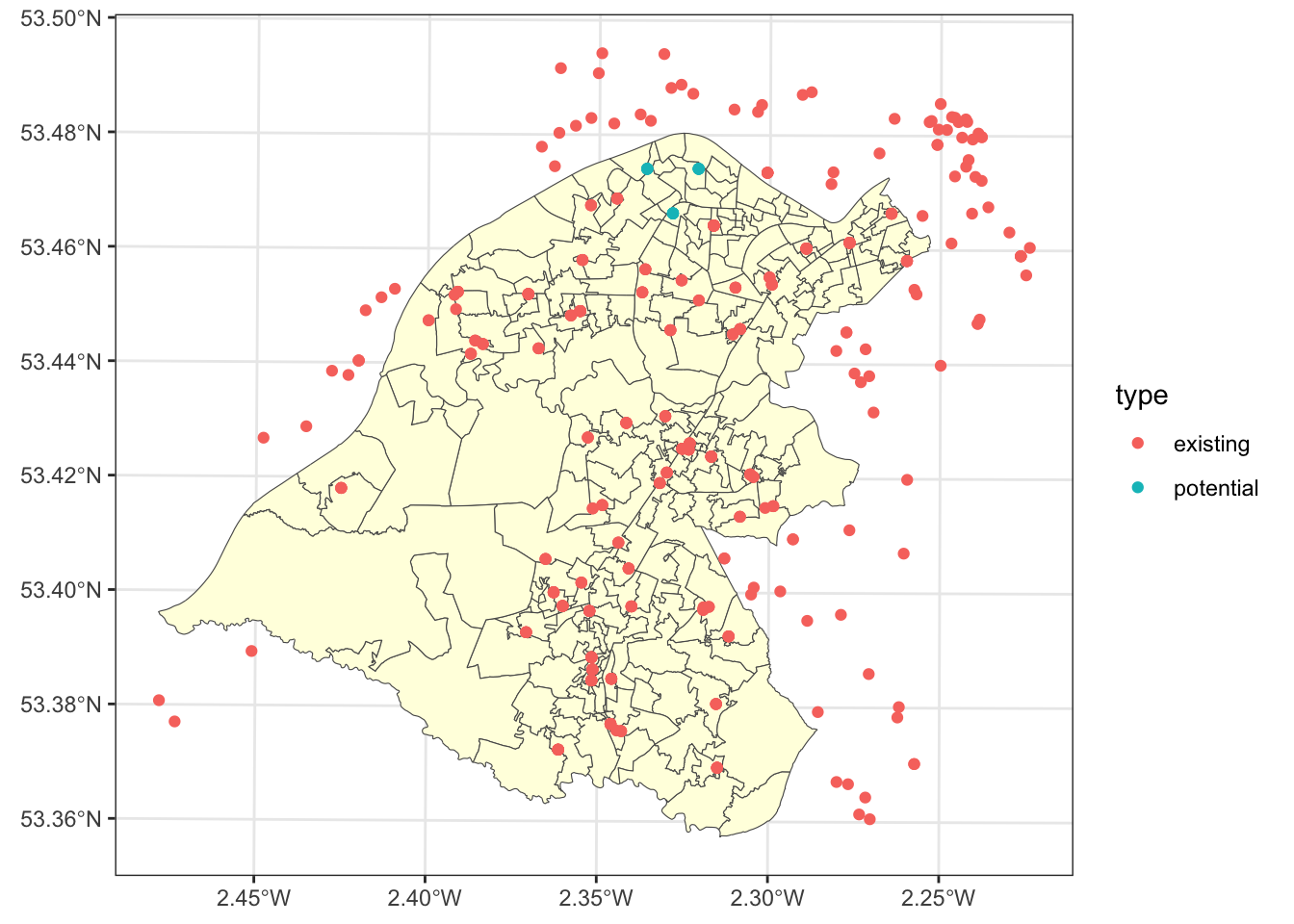 The new and existing allocations.