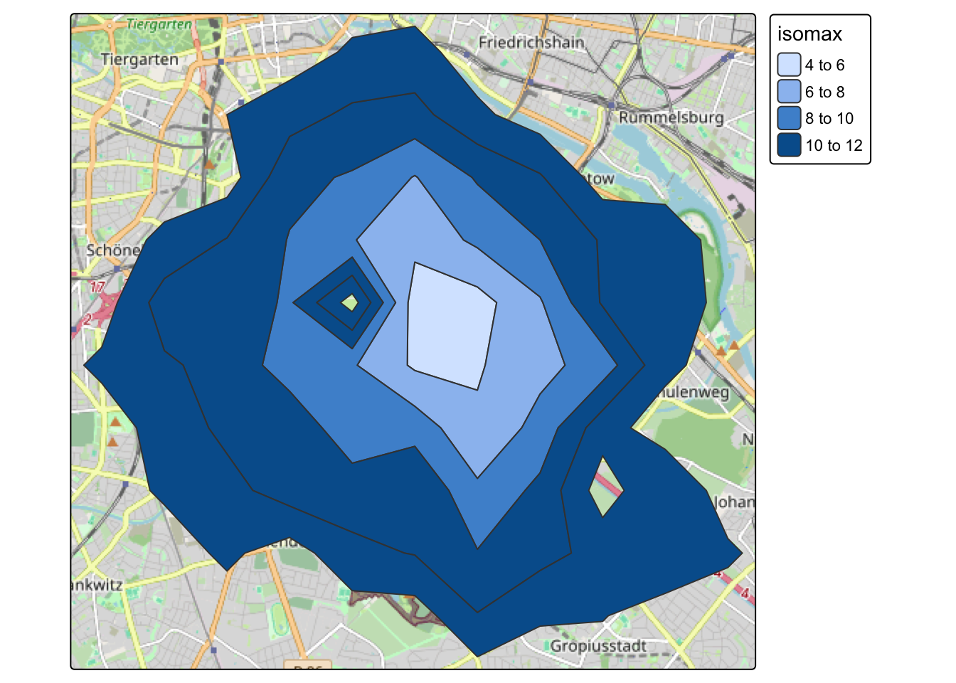 An example of an isochrone