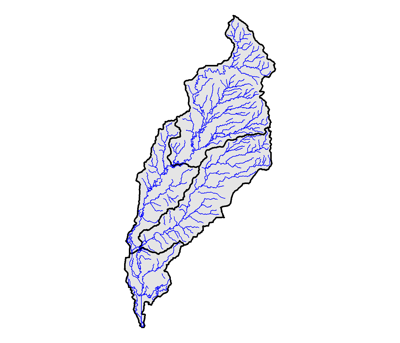 NHD streams in the North Deer Creek watershed.