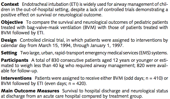 Part of the Abstract from Gausche et al. (2000).