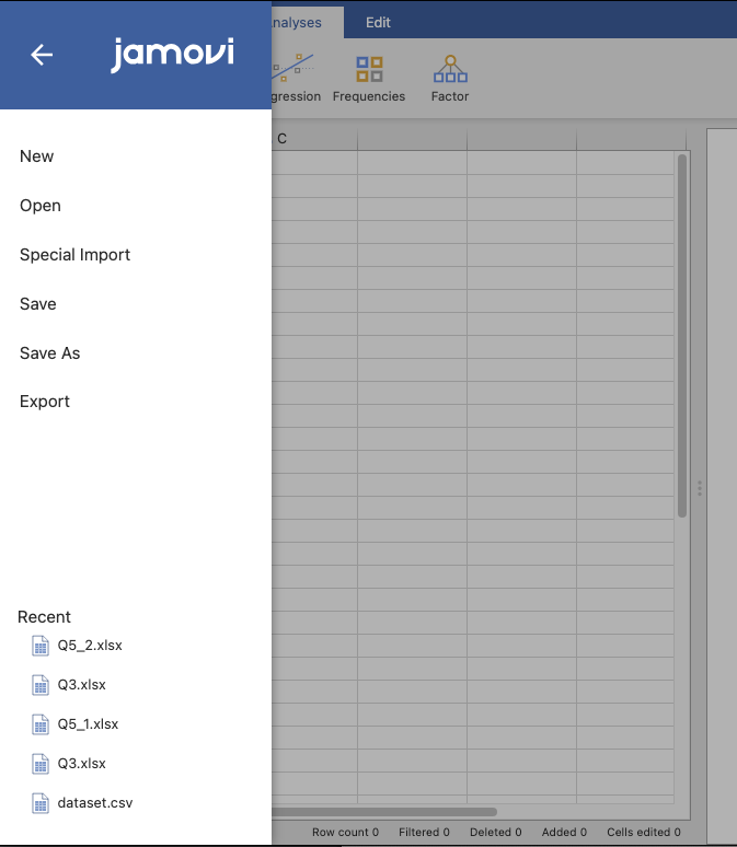 เมนูย่อยที่เลือกได้