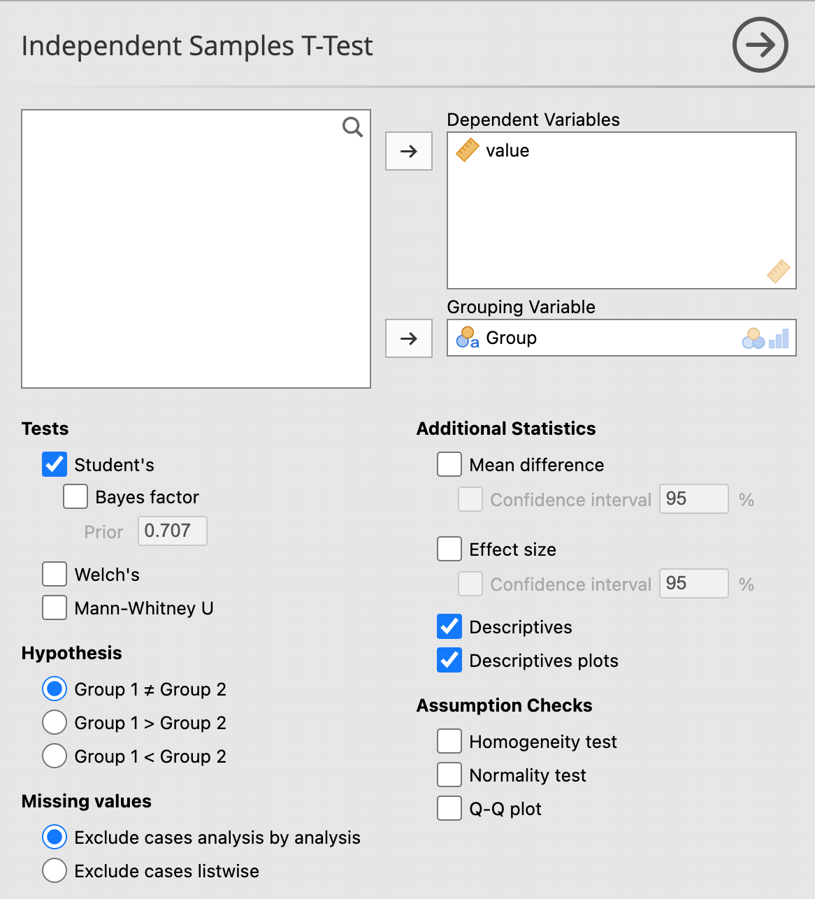 การทดสอบ Independent Sample T-Test