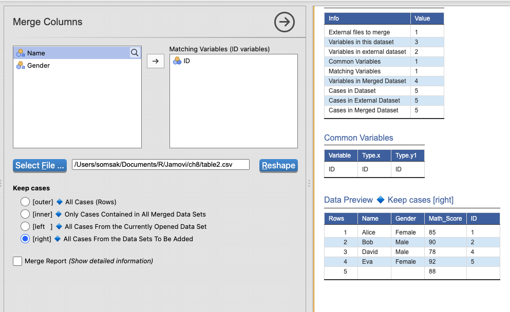 เลือก right