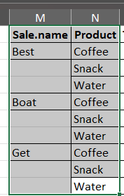ขั้นที่ 1 ไฮไลท์ตารางทั้งหมดที่ต้องการแทนค่า