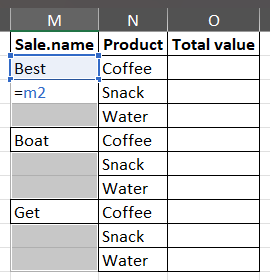 ขั้นที่ 3 กำหนดเซล M3 ให้เท่าค่าเท่ากับเซล M2 แล้วกด enter