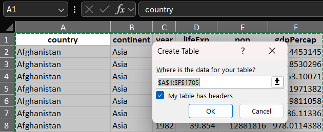 Crtl+T แล้วกด ok